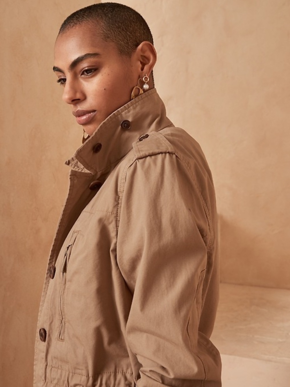 Banana Republic Cotton Utility Jacket in Khaki 🤎🤎